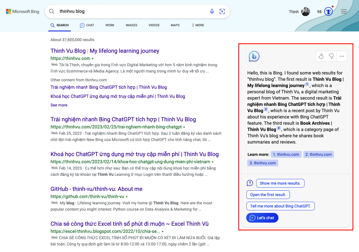 Trải nghiệm tìm kiếm với Bing hoàn toàn mới