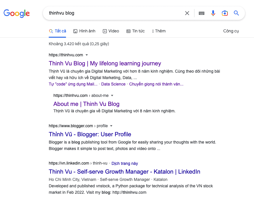 Tìm kiếm với Google