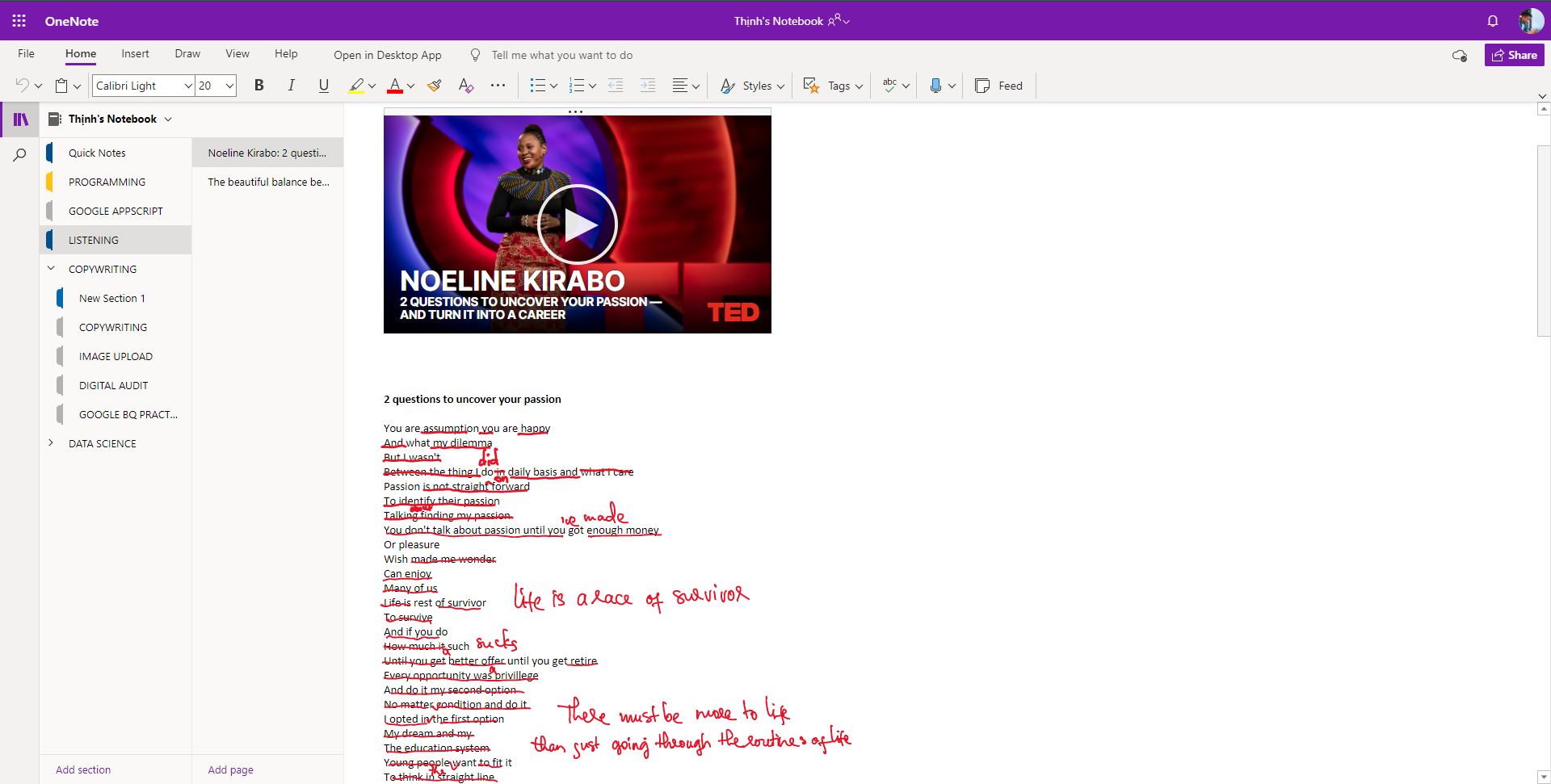 note taking review onenote annotation screenshot
